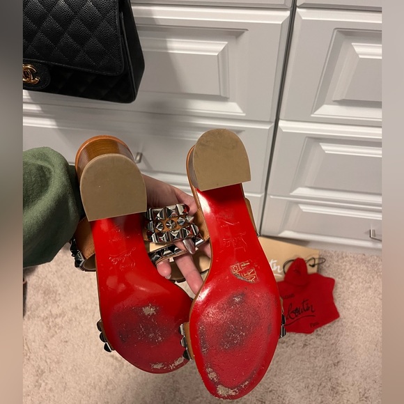 Christian Louboutin block stud heel sandal - Picture 5 of 5